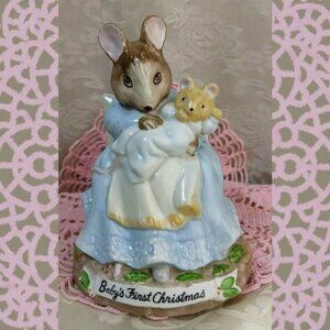 Schmid Hunca Munca Baby's First Christmas NIGHTLIGHT Beatrix Potter Mother Mouse